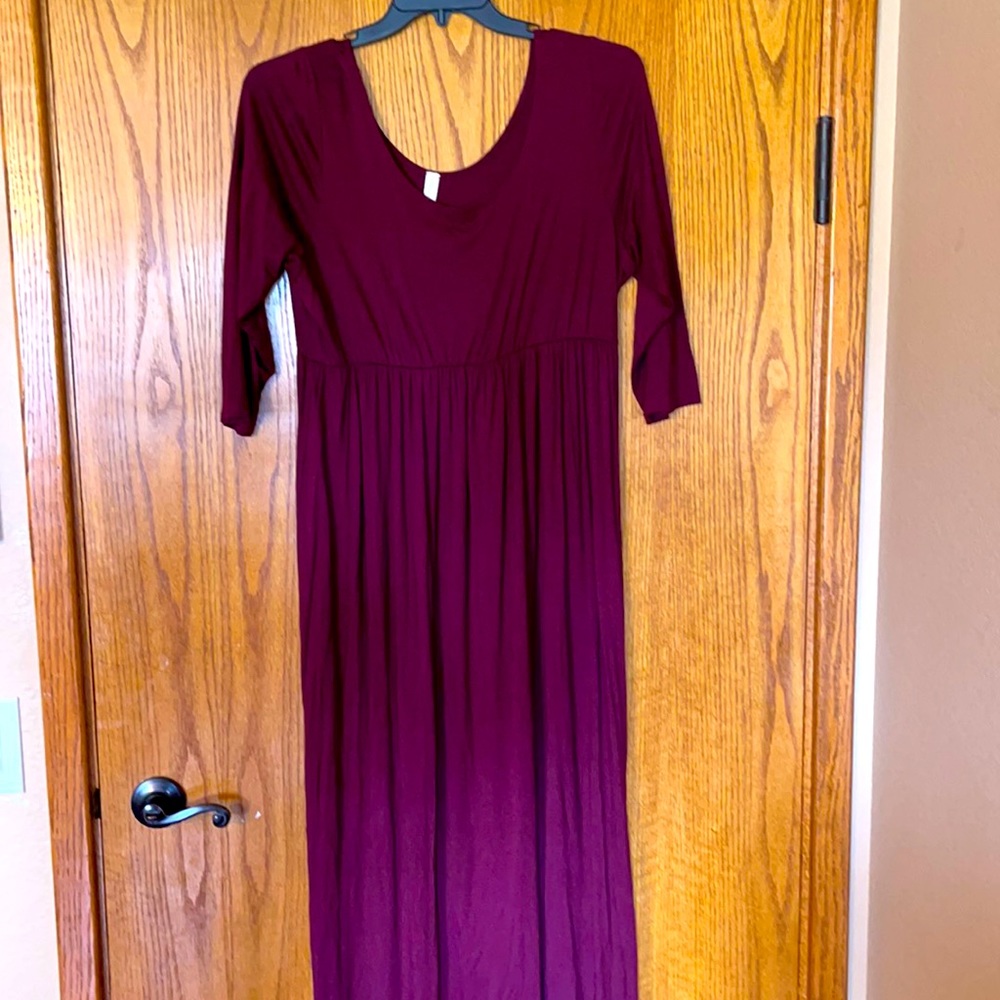 Maroon Maxi Dress
